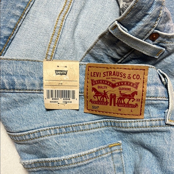 NWT Levi's 501 Blue Jean Shorts Distressed Cut-Off Style - Picture 4 of 11